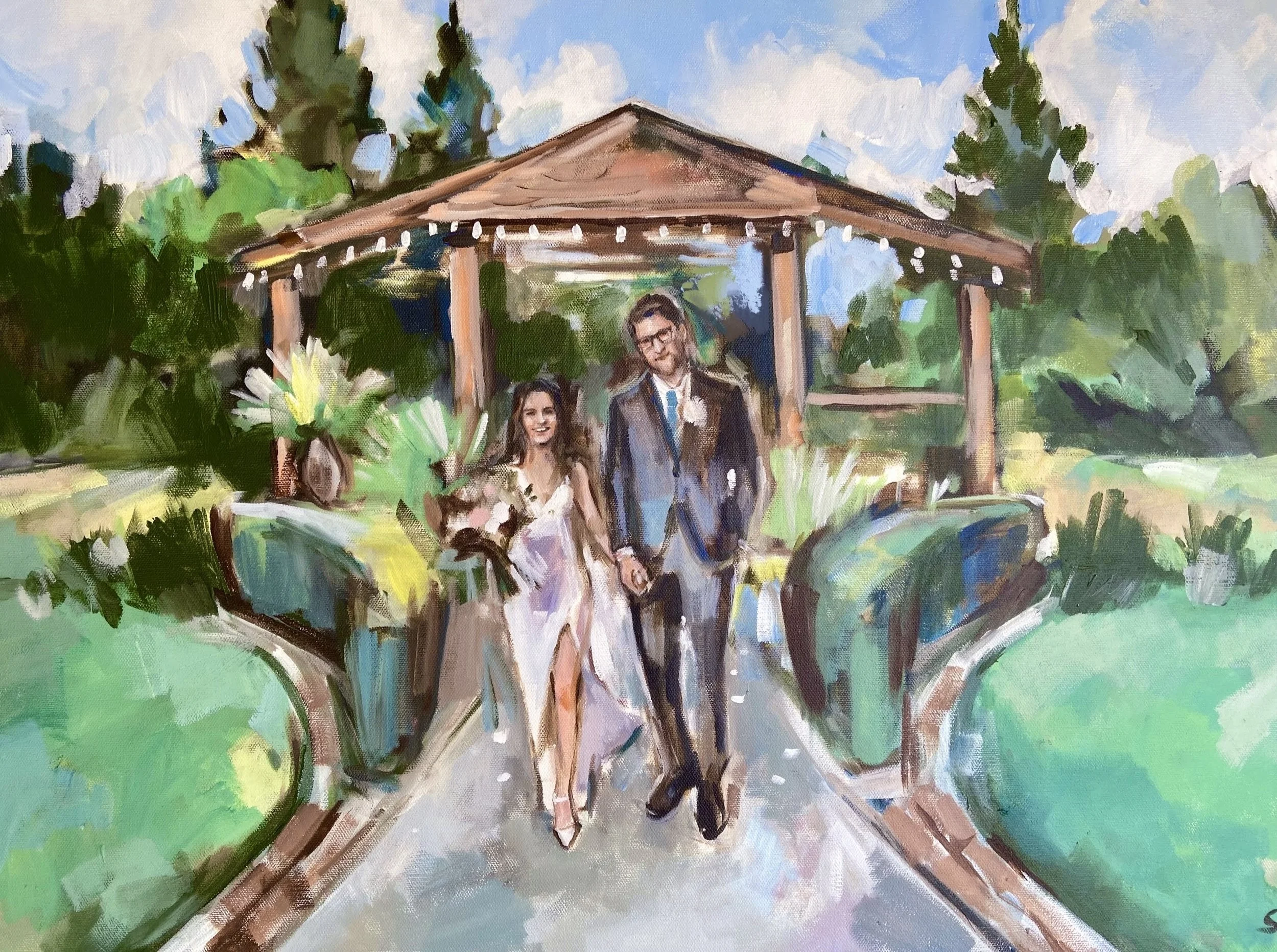 Shalayne Mowry is a live wedding painter serving Jackson Hole, Wyoming, and Bozeman, Montana.