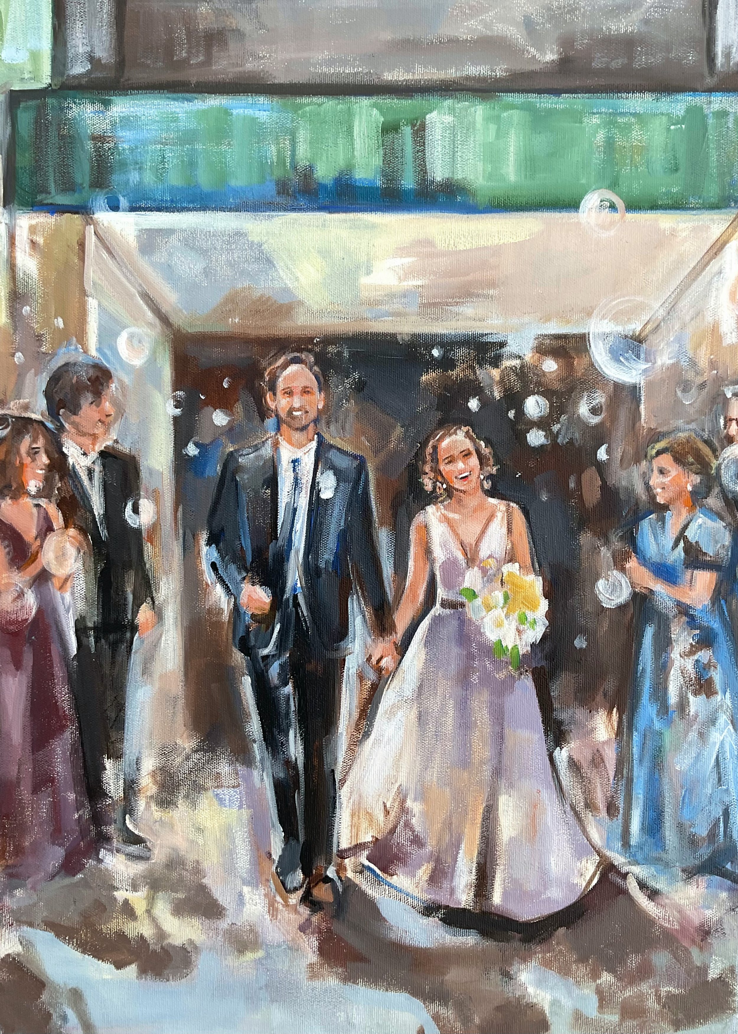 Shalayne Mowry is a live wedding painter serving Wyoming, Montana, East Idaho, the Black Hills.