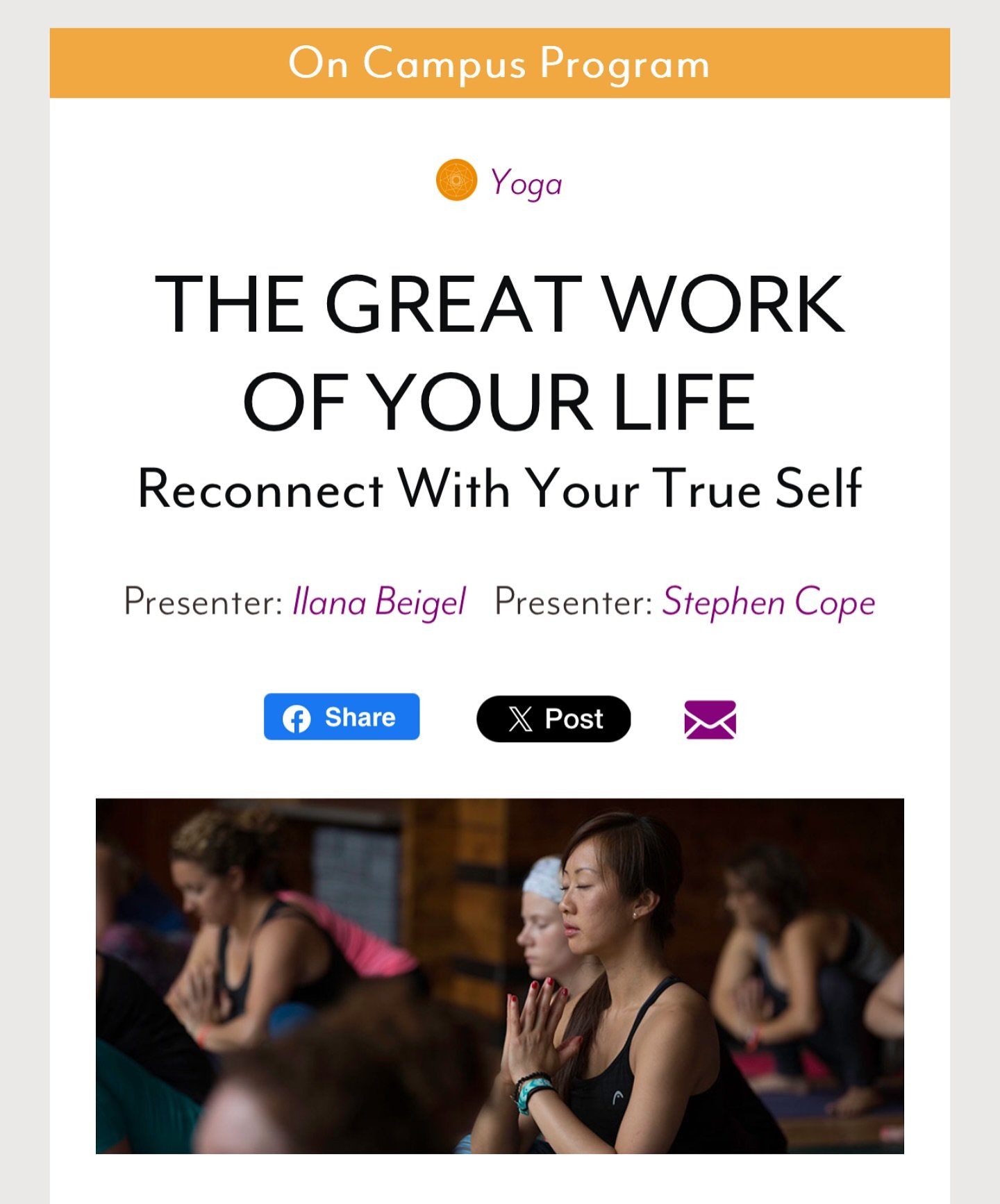 I am beyond thrilled to be facilitating this weekend offering @kripalucenter with the one and only @stephen_cope_author, author of the book by the same name - The Great Work of Your Life. 

I (on accident, really) attended this very program many year