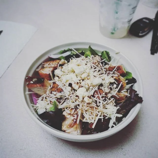 Homemade salad with grilled chicken! #transitionstohealth