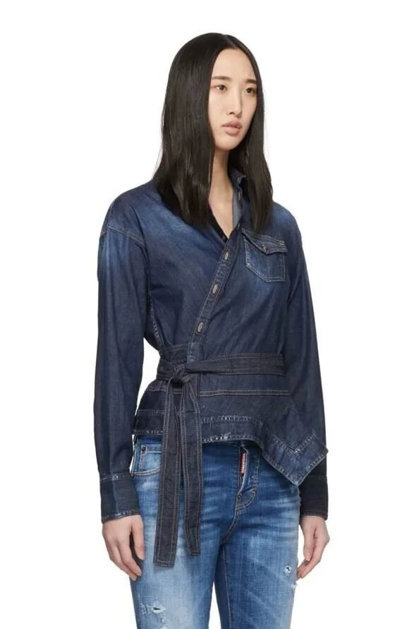 △ Dsquared2 Blue Denim Handkerchief Shirt HK$3,780
