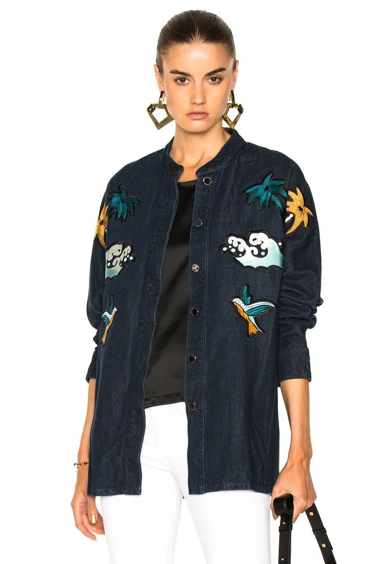 △ Victoria Victoria Beckham Embroidered Denim Shirt HK$3,371