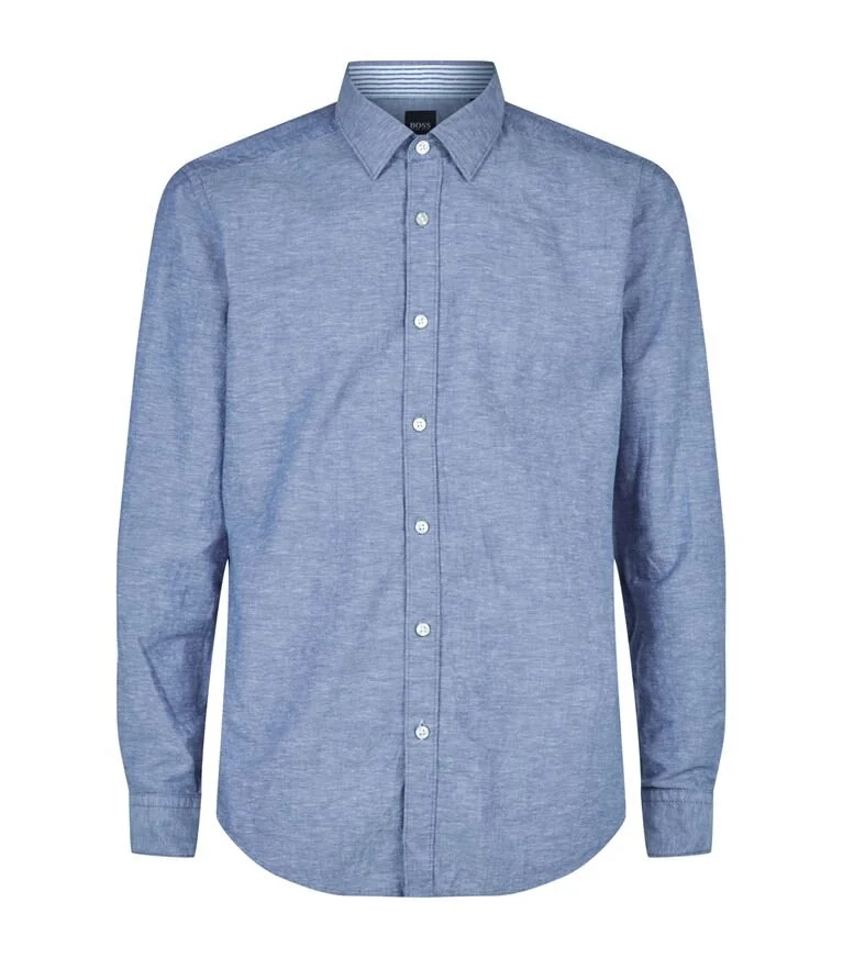 △ BOSS Cotton-Linen Oxford Shirt HK$868