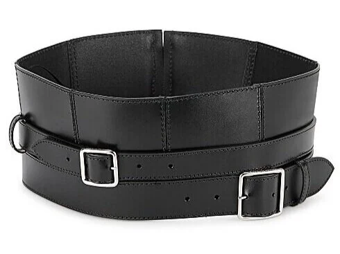 Alexander McQueen Black Leather Waist Belt HKD$11,400