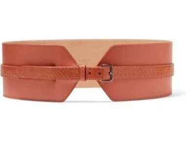 ALAÏA Elaphe-trimmed Leather Waist Belt HKD$6,630