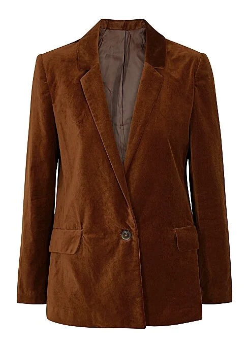 SAMSØE & SAMSØE Caren rust velvet blazer HK$1,840