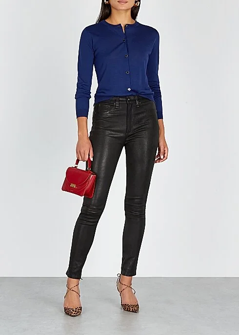 BOUTIQUE MOSCHINO Navy knitted wool cardigan HK$2,010