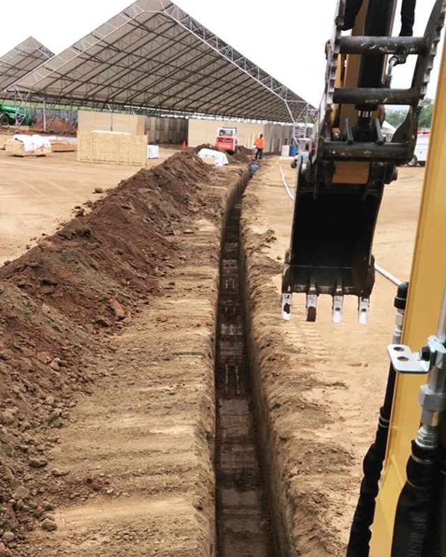 Trenching utilities for a horse training facility expansion 🚧