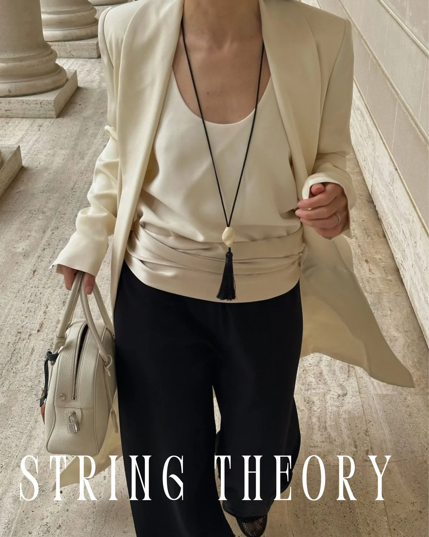 STRING THEORY&mdash; We&rsquo;ve hit burnout on charms, chains, and curated chaos. The new statement isn&rsquo;t more, it&rsquo;s intentional. A single corded pendant feels organic yet quietly powerful. Less sparkle, more substance.