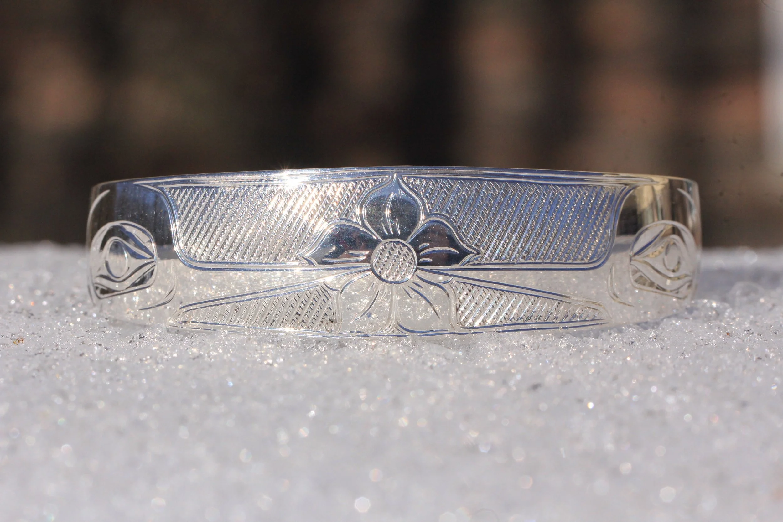 3/4" Humming Bird Silver Bracelet