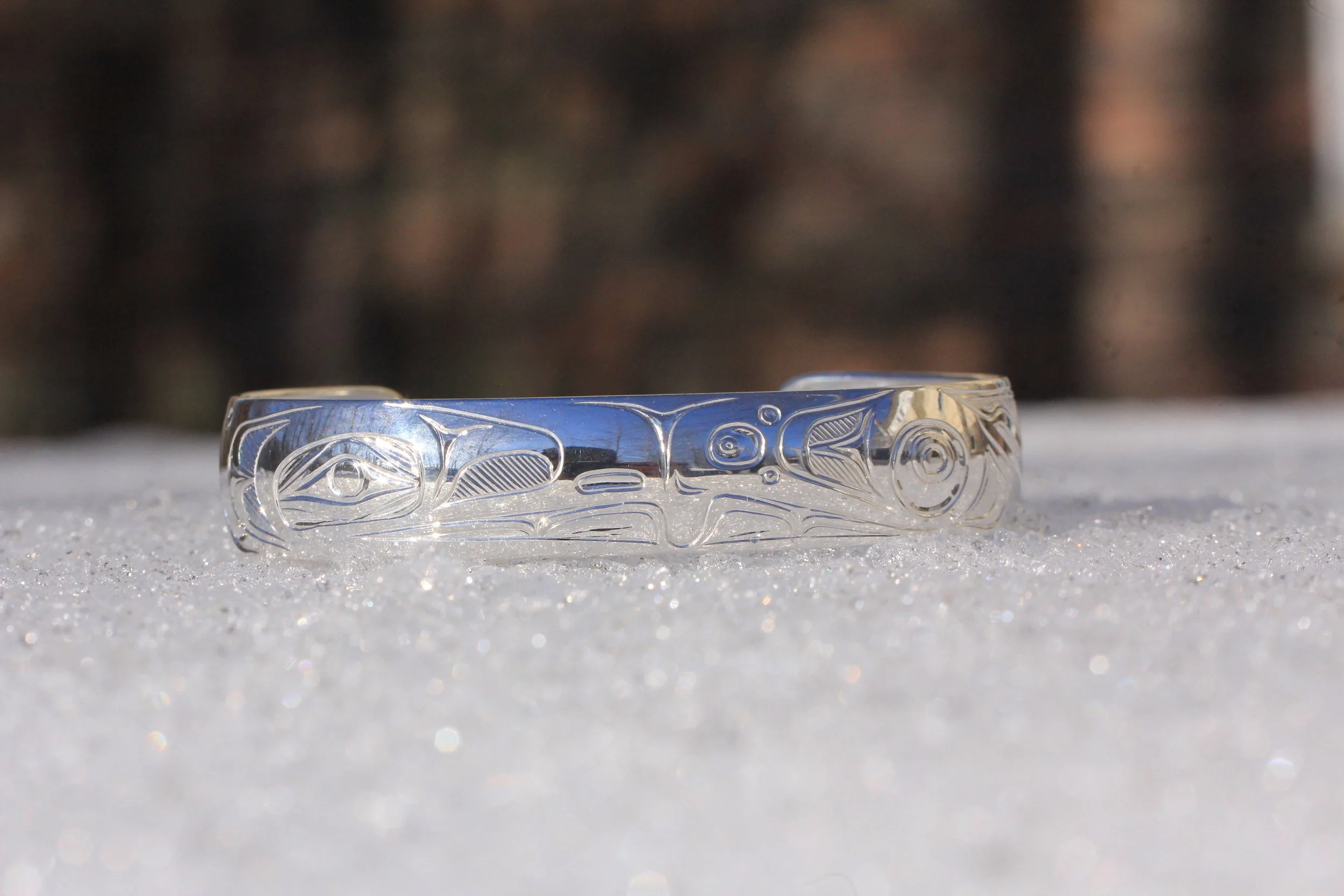 1/2" Silver Raven/ Salmon