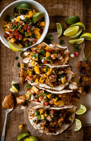 Caribbean Fish Tacos with Mango Salsa — Inspired With A Twist
