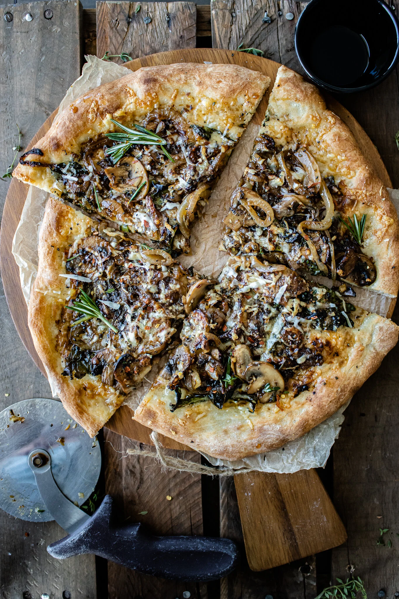 Caramelized Onion and Mushroom Pizza — Inspired With A Twist