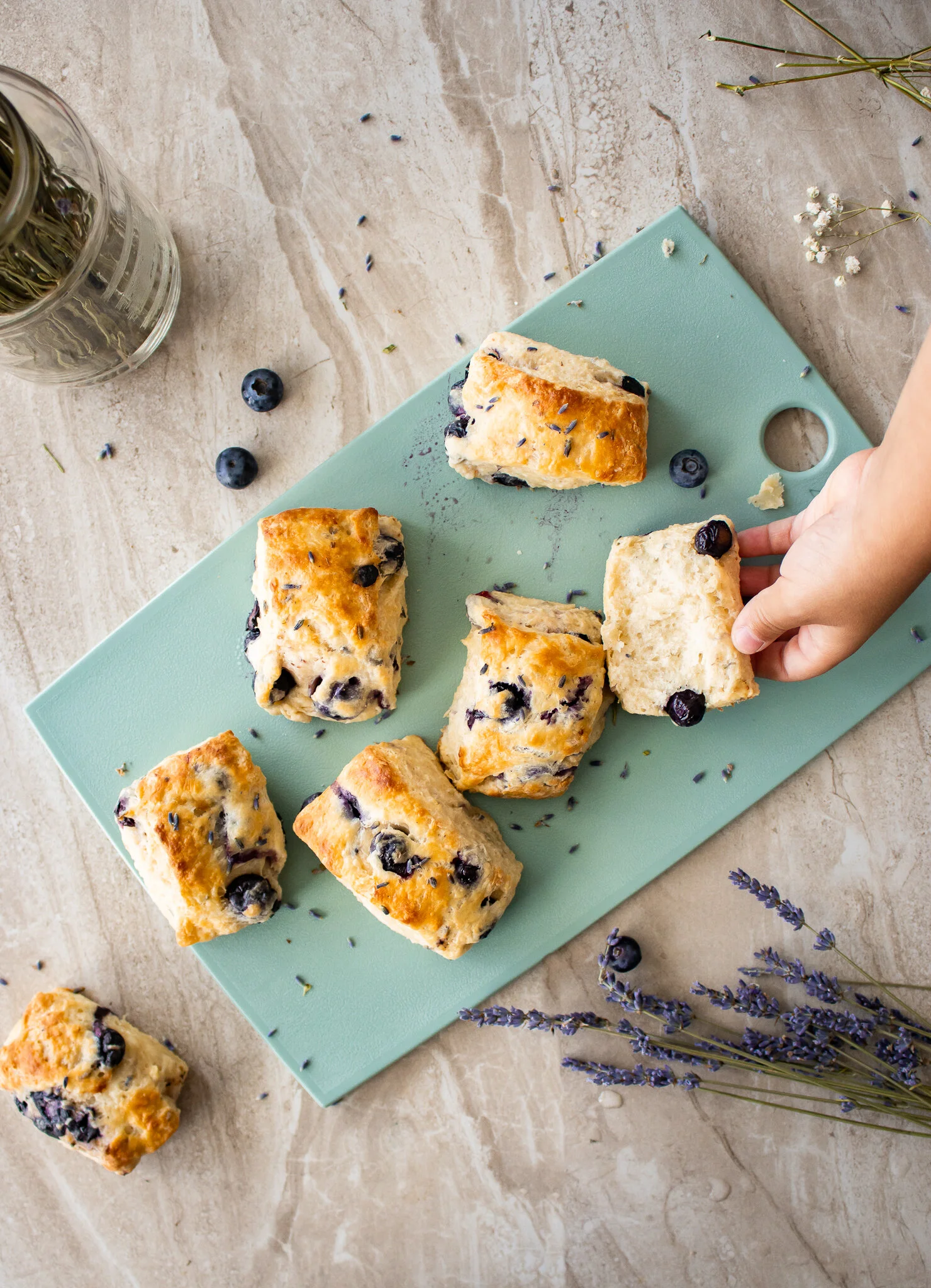 Blueberry + Lavender Buttermilk Biscuits
