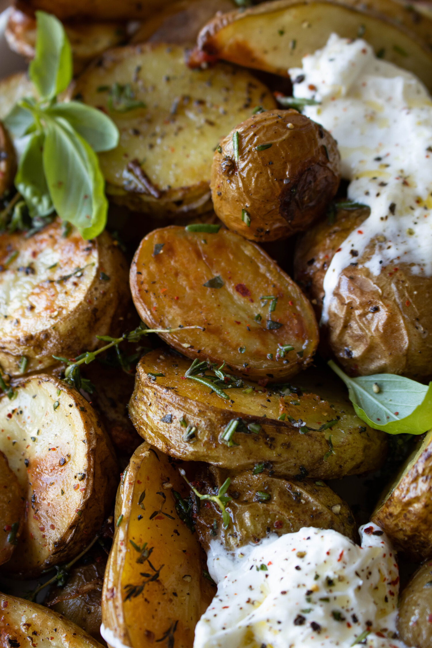 Roasted herby potatoes with Burrata — Inspired With A Twist