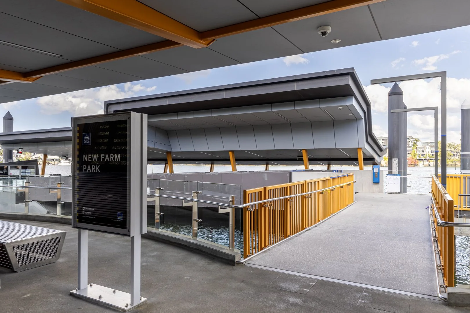 New Farm Park CityCat ferry terminal at Merthyr Road — direct river ferry connection to Brisbane CBD, South Bank and the University of Queensland