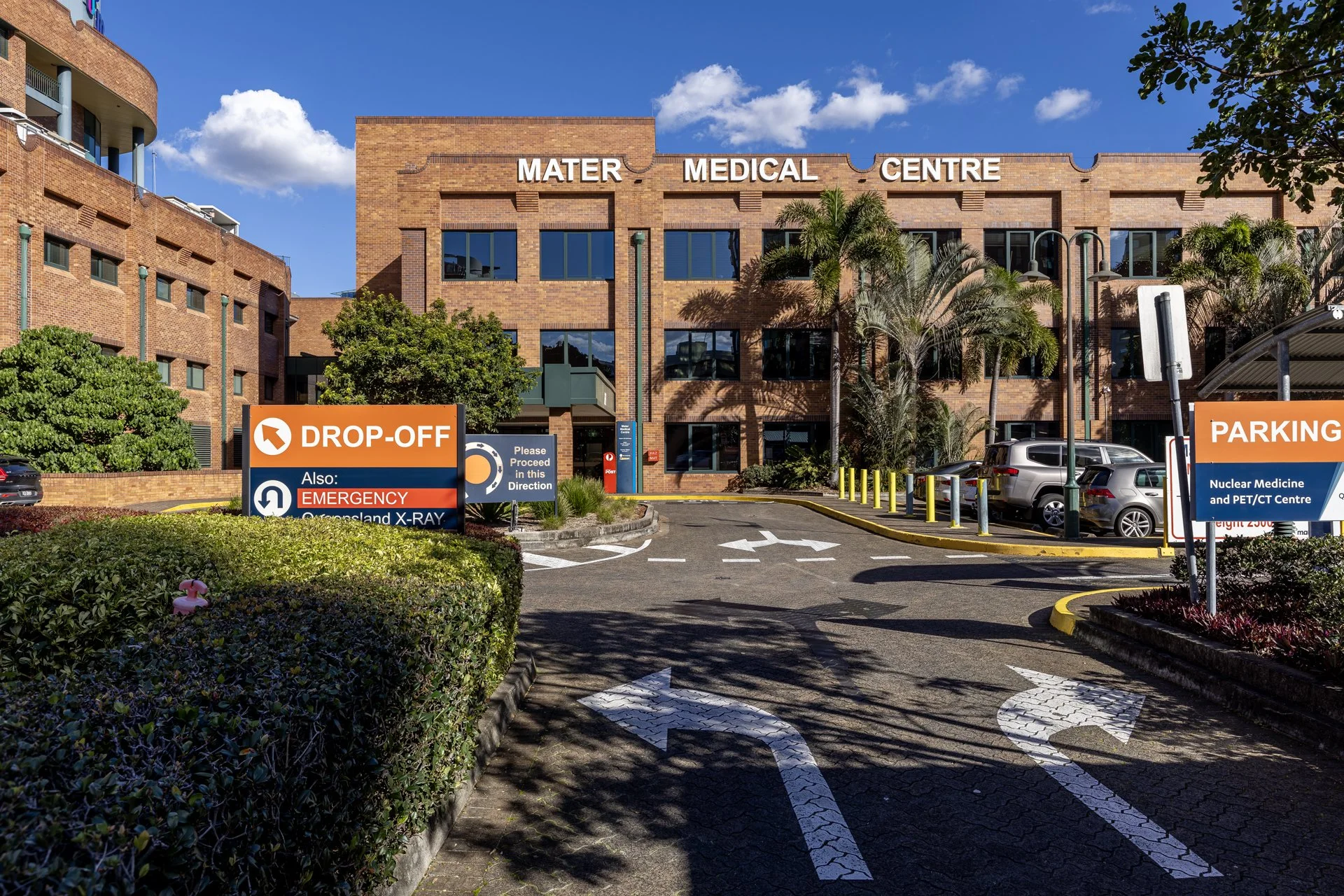 Mater Medical Centre entrance in South Brisbane QLD — proximity to major hospitals drives strong rental demand in the suburb