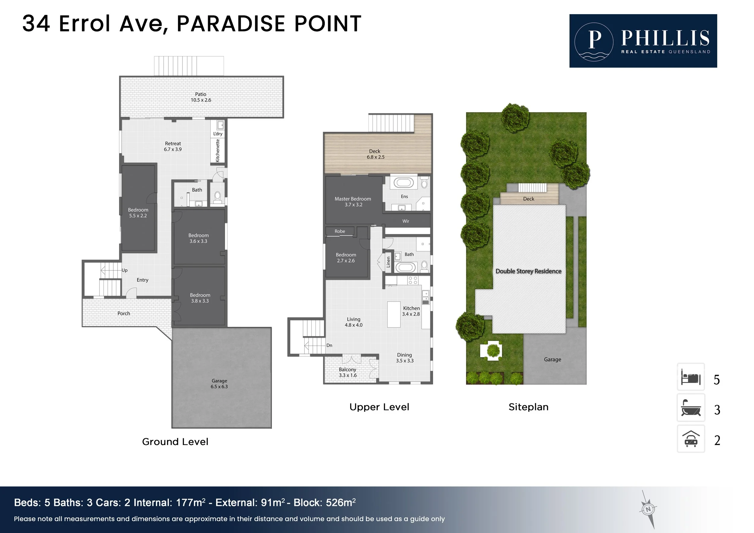 Floorplan for 34 Errol Avenue in Paradise Point