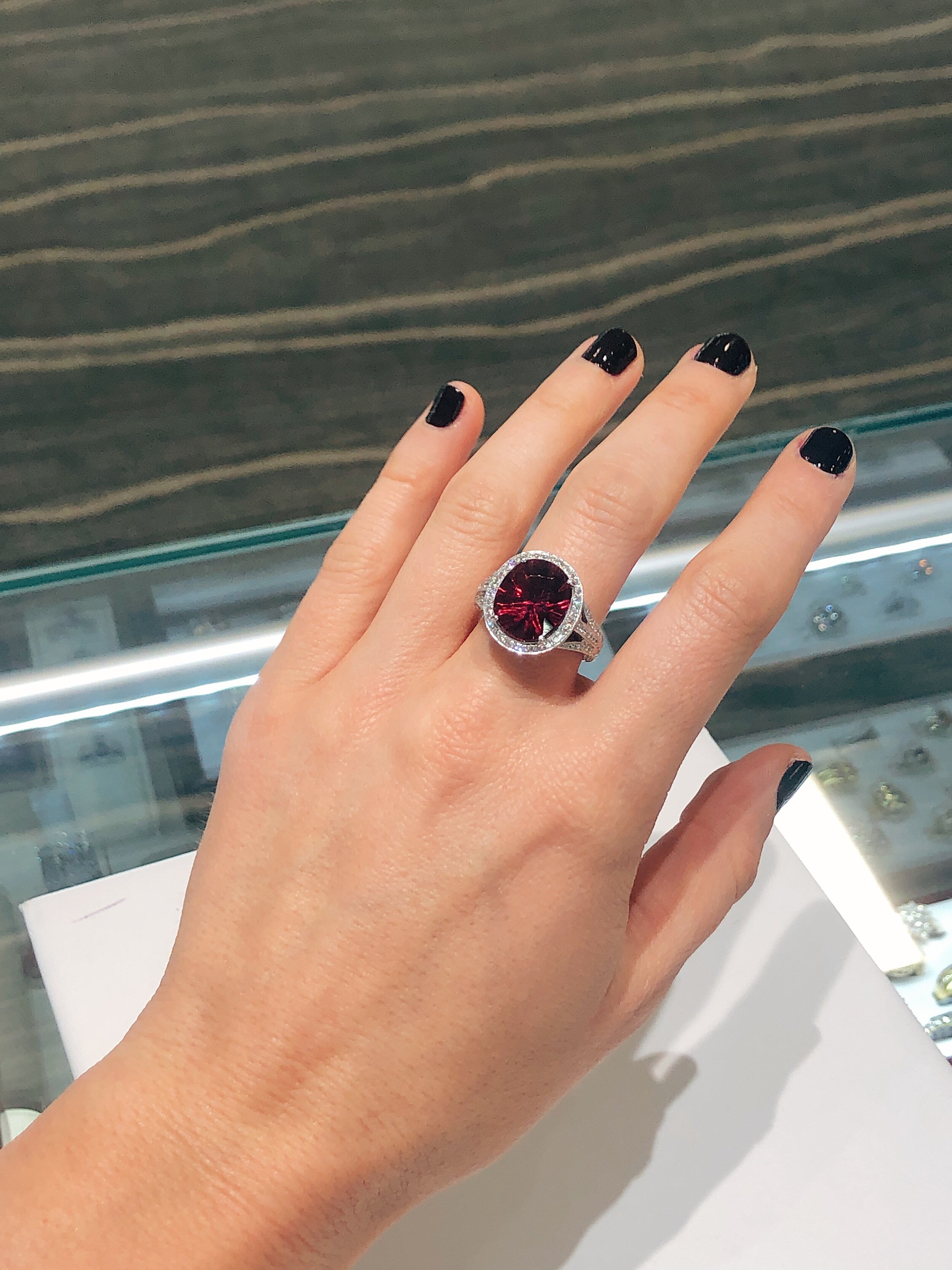Oval Rhodolite Garnet Ring