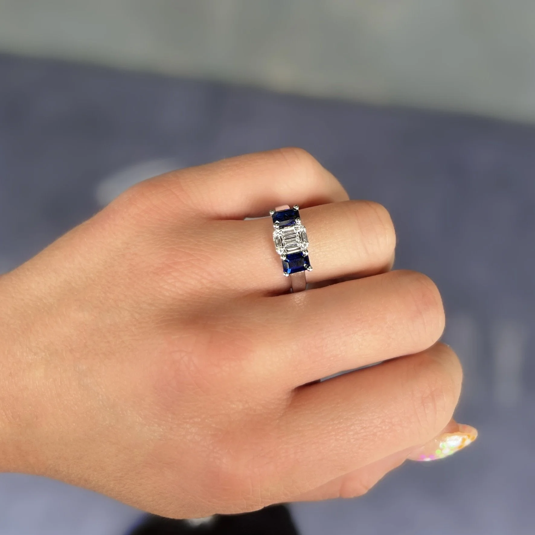 Sapphire and Diamond Ring