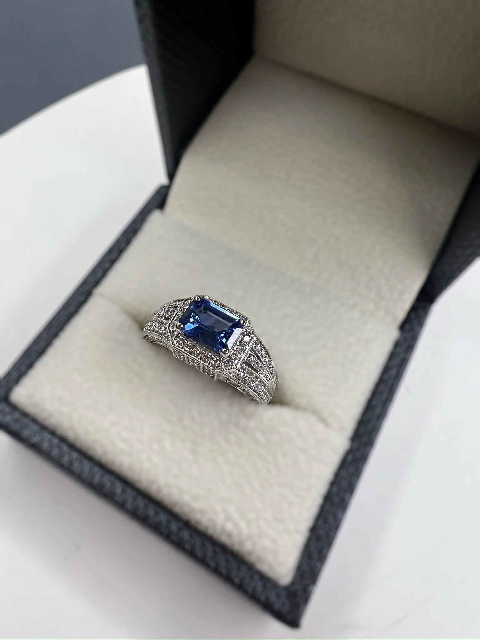 Sapphire & Diamond Ring