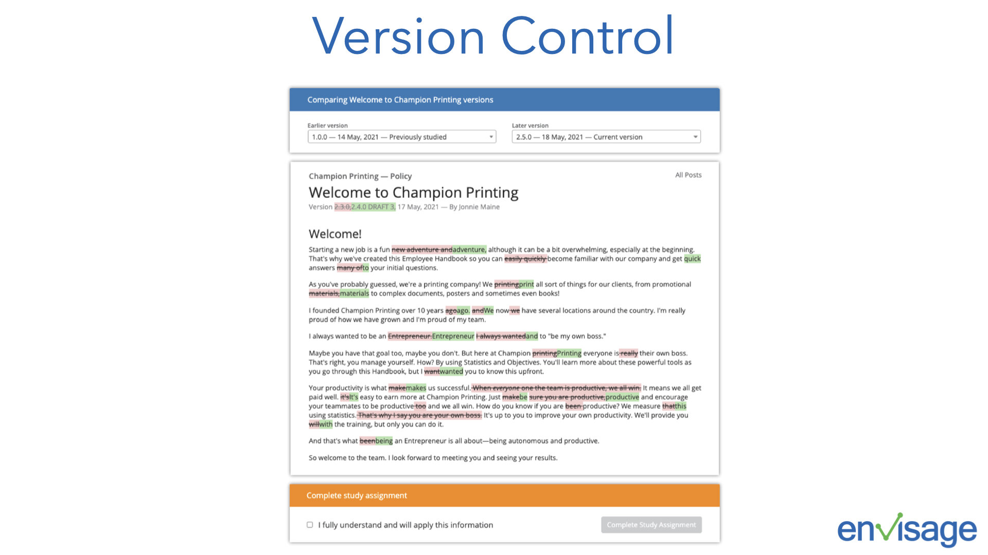 Knowledge - Version Control