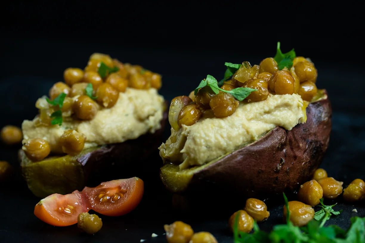 batata doce hummus grao vegetariano vegan vegano vegana receita receitas fáceis rápido rápida deliciosa