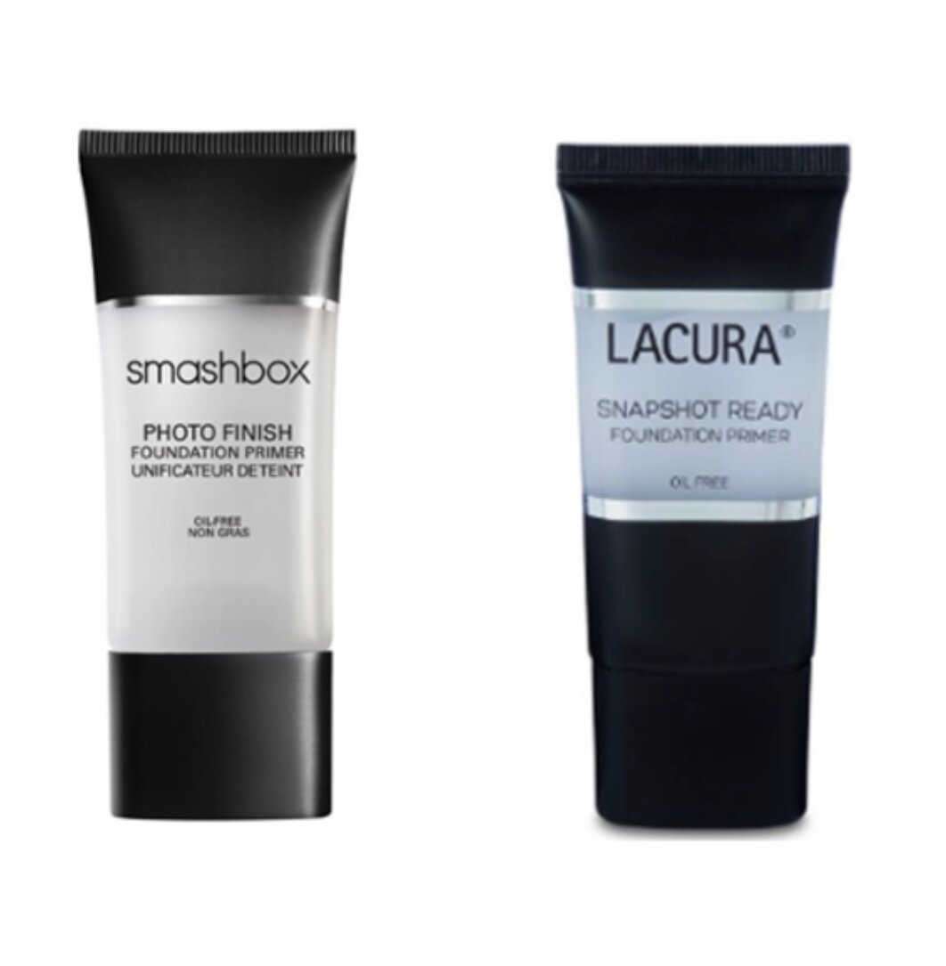   Smashbox Photo Finish Foundation Primer £26 VS Lacura Snapshot Ready Primer £5.99 (ALDI) 