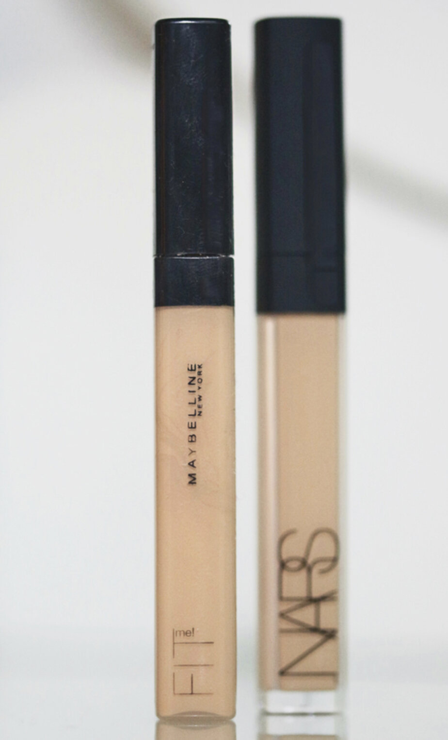  Nars Radiant concealer £24 VS Maybelline’s Fit me Concealer £6 