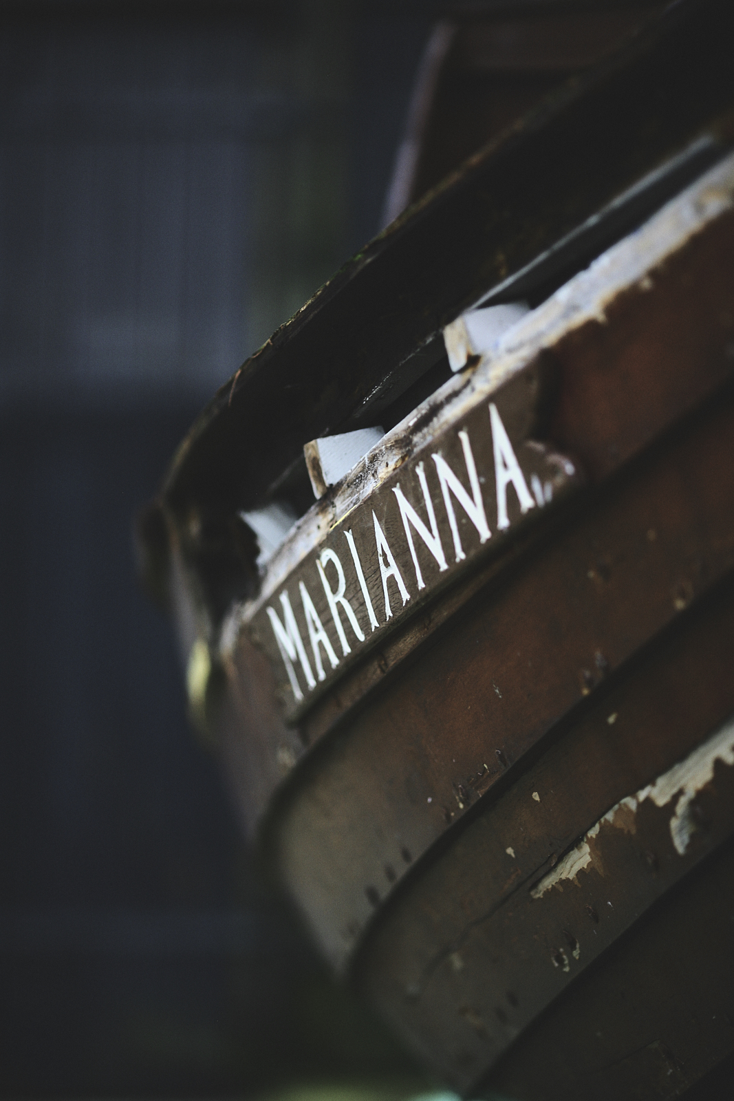 Boat details in Sandavagur, Faroe Islands