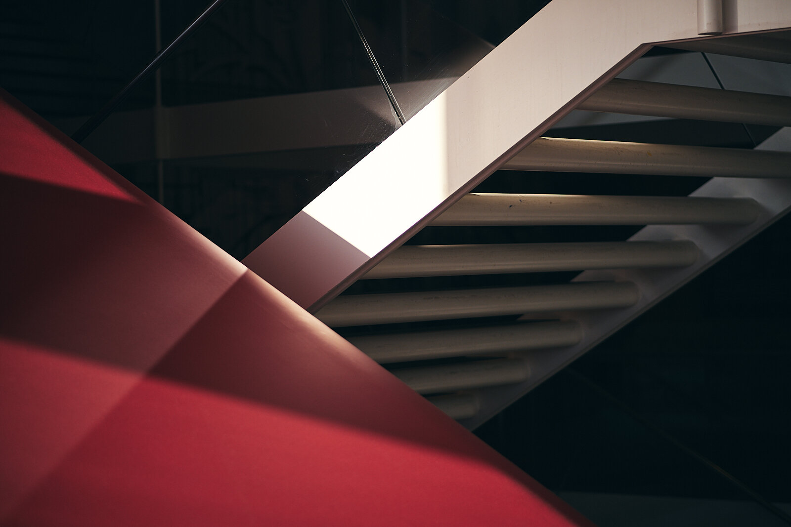 Stairs in Stedelijk Museum in Amsterdam, Netherlands