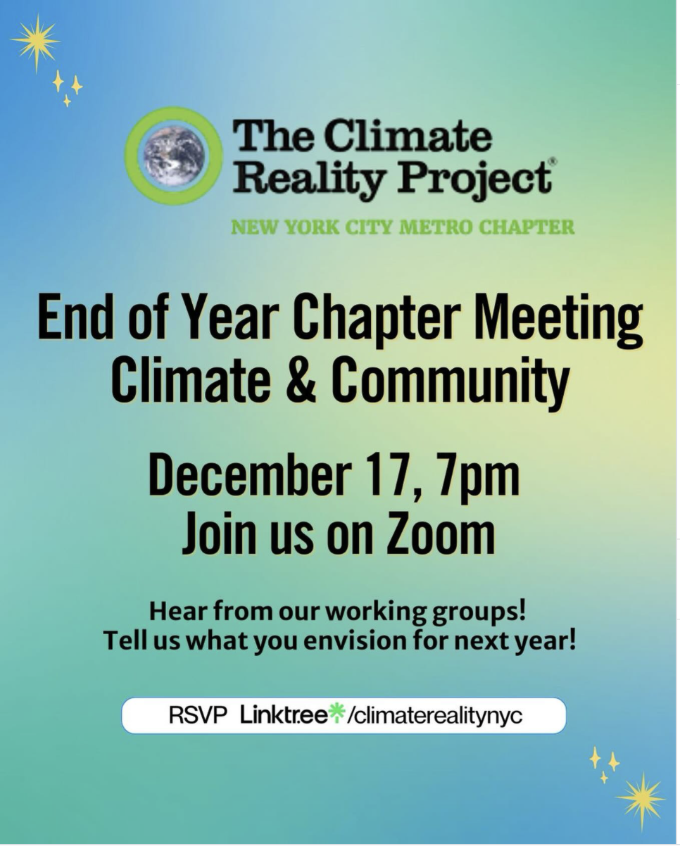 End of Year Chapter Meeting: Climate &amp; Community