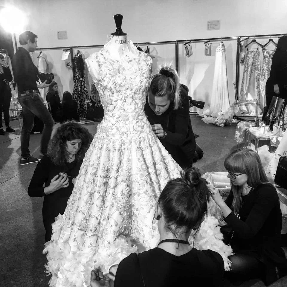 back stage in Paris for Ralph &amp; Russo 