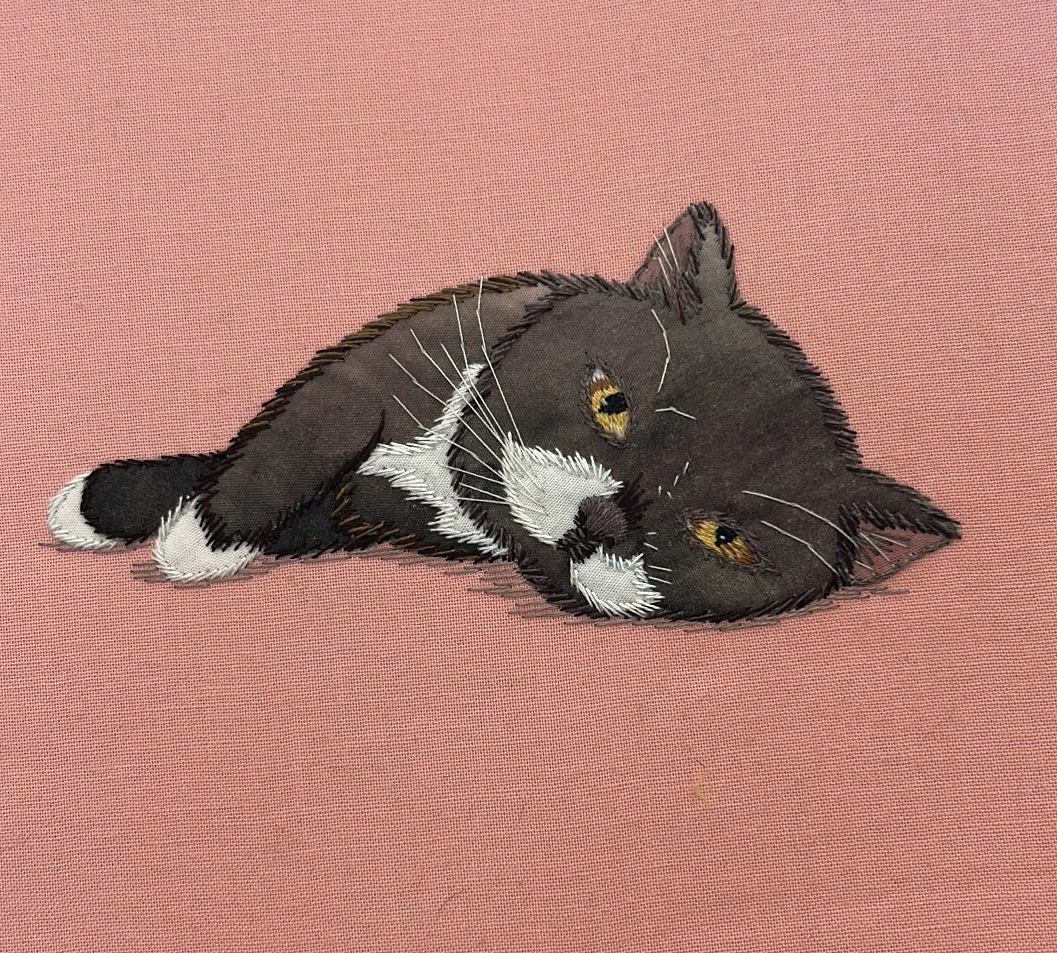 Embroidered Applique Cat