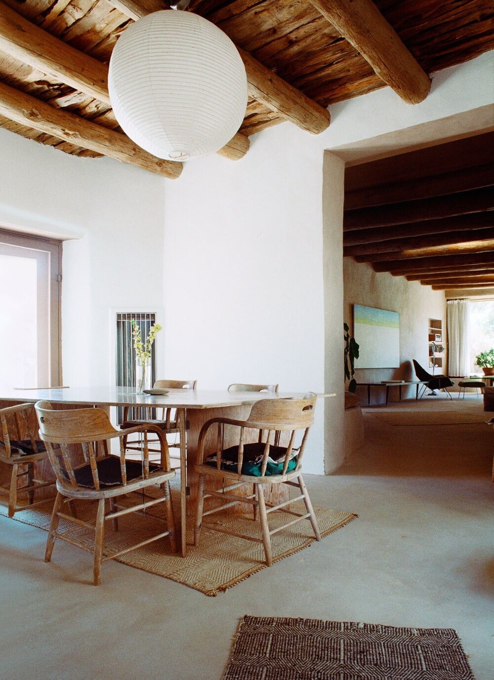  Akari lantern in Painter Georgia O’Keeffe’s New Mexico home. Source:  Architectural Digest  