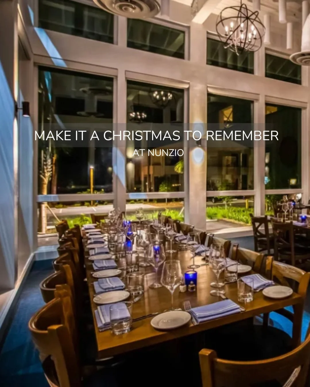 Make this Christmas one to remember. 
Nunzio is the go-to venue for private parties of 25&ndash;50 guests, offering a warm and inviting atmosphere, curated menus, and the essence of Italian hospitality.

Whether you&rsquo;re planning a holiday dinner