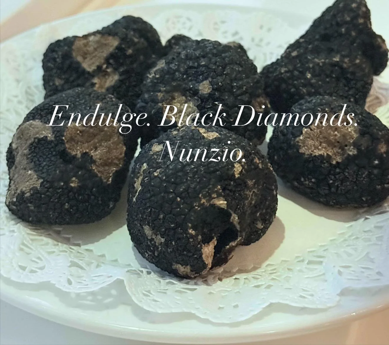 Norcia black truffles have arrived at Nunzio&rsquo;s.  Shavings to your heart&rsquo;s content are available now through this weekend. Reserve yours at 843-715-2172 or via RESY.com. Buonissimo! @nunzio_hhi #tartufonero #blacktruffle #norcia #italianfo