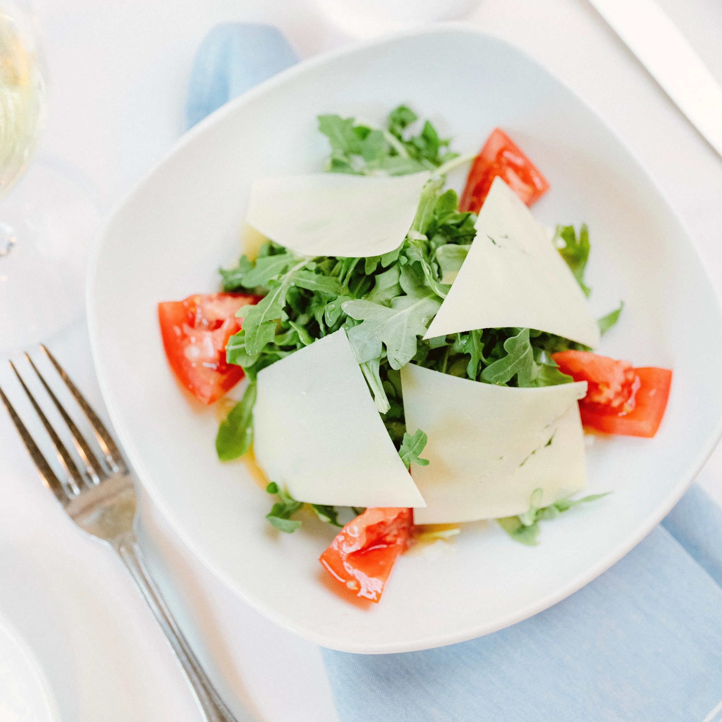 Insalata di Arugula e Pomodoro
A lighter note in the art of Italian dining.