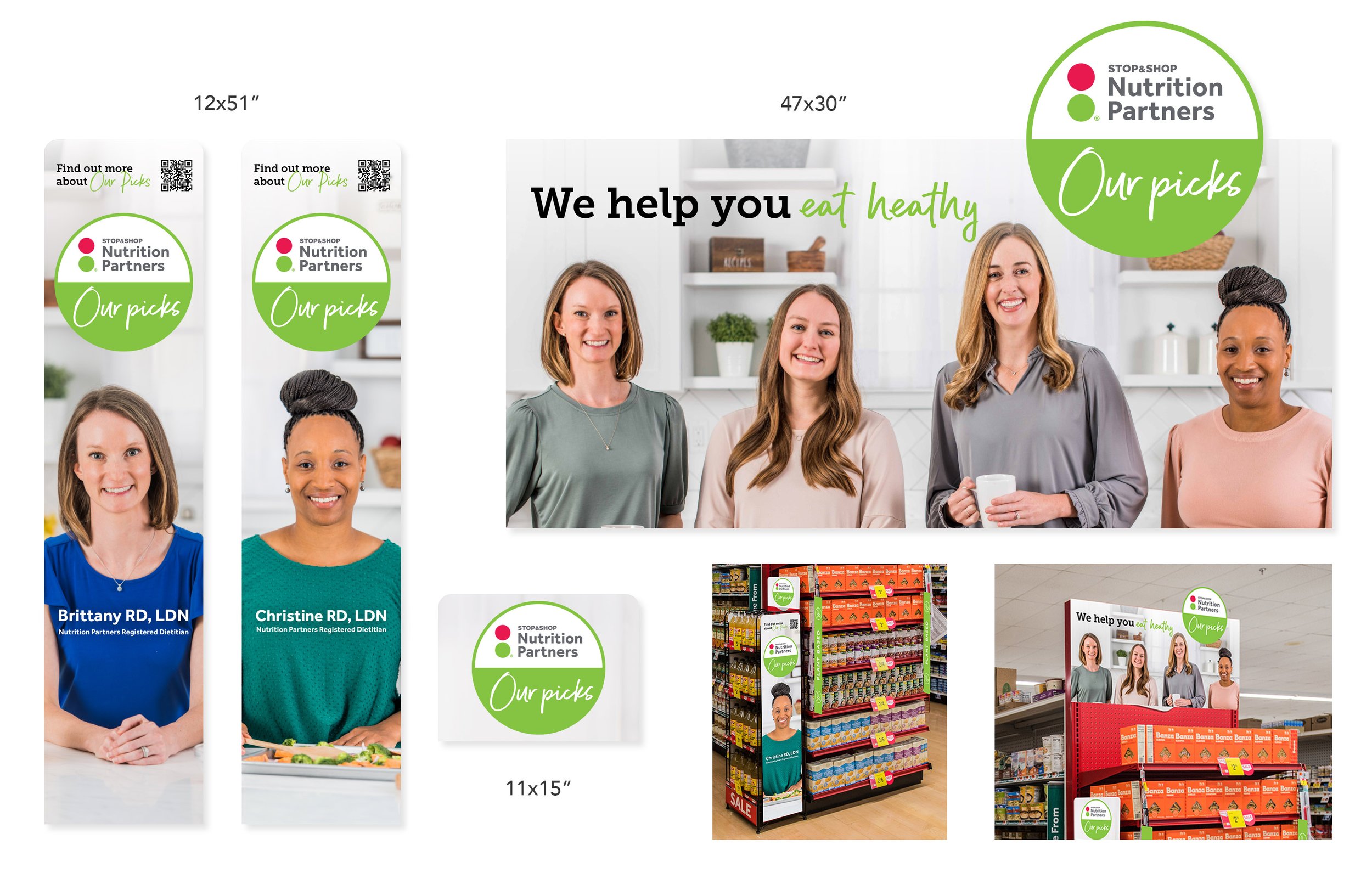 Stop & Shop Nutrition Partners End Cap Signs