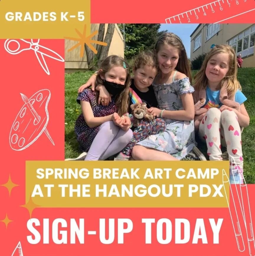 We only have a few spots left for our Spring Break Art Camp! Make new friends, explore the wide world of art, and soak in some springtime sunshine with us! SIGN-UP TODAY to secure your child's spot in Portland's best visual arts program! LINK IN BIO!