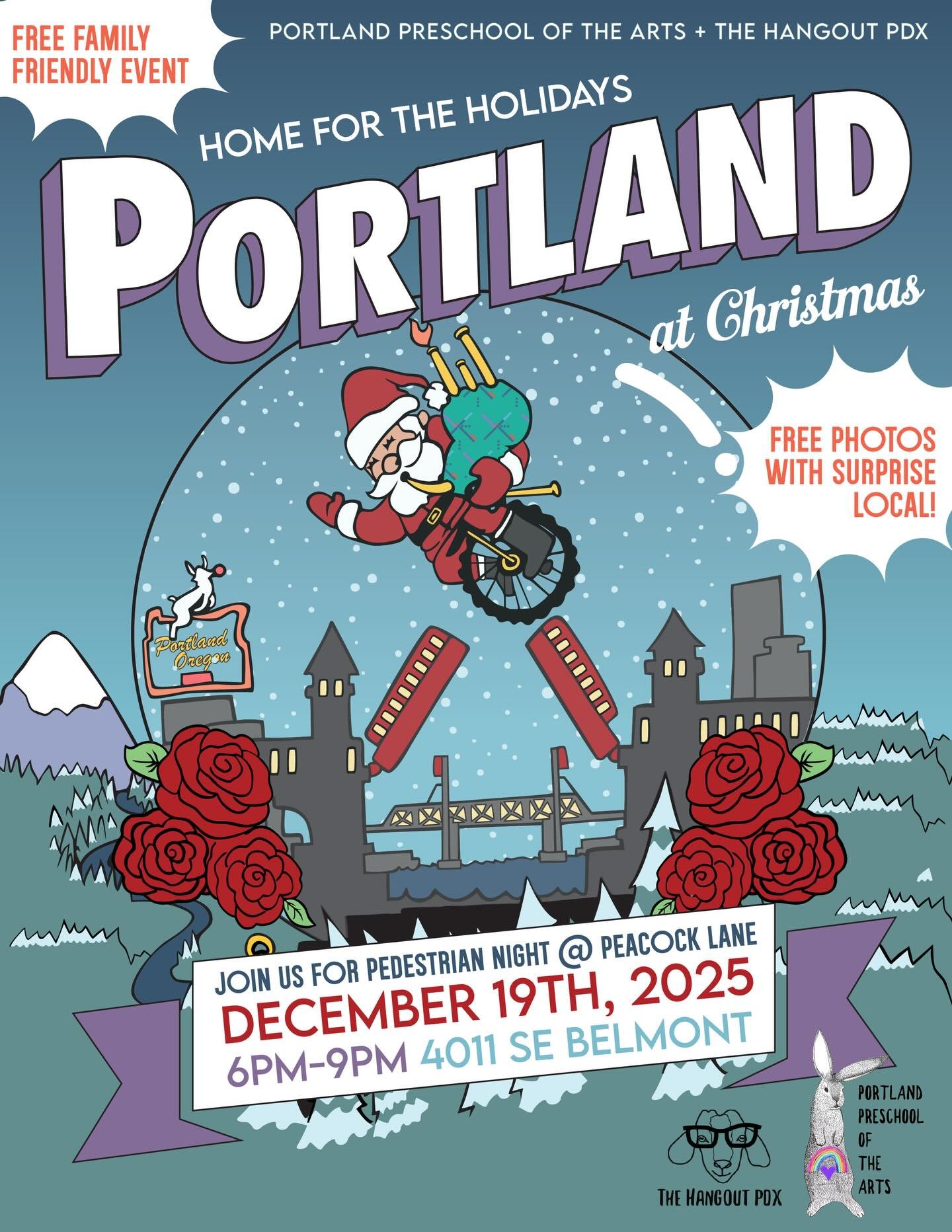 🎄YOU ARE INVITED to HOME FOR THE HOLIDAYS: A PORTLAND CHRISTMAS!🎅🏼
Join us on December 19 as we kick off the season with our Second Annual #PeacockLane Holiday Event! From 6 PM to 9 PM, we will be showcasing some spectacular holiday art 🖼️, handi