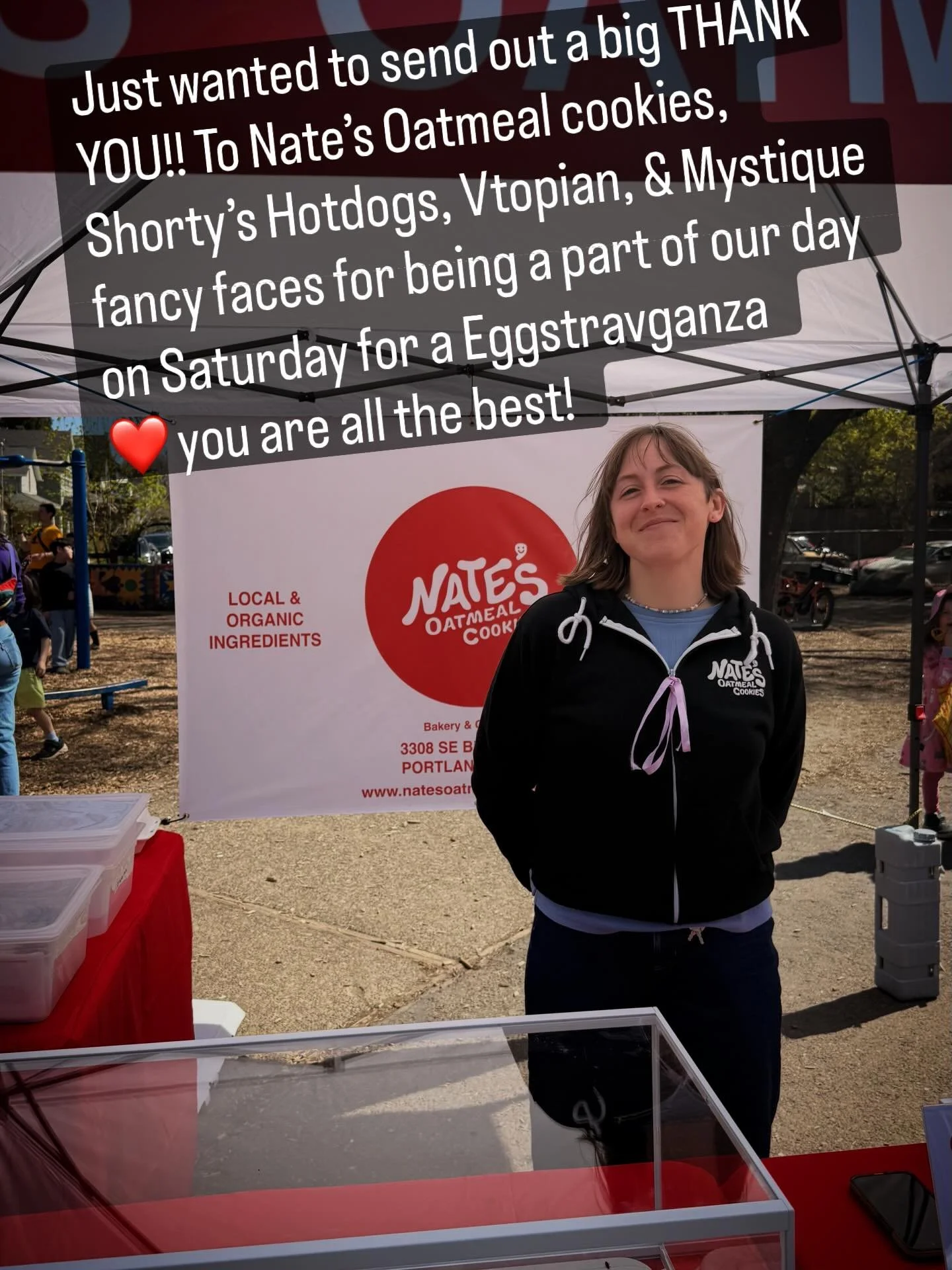 Well another amazing day was had for our 3rd annual Eggstra Awesome egg Hunt EGGSTRAVAGANZA. A huge thank you to our community who came out and supported us. To #natesoatmealcookies #shorty&rsquo;shotdogs #mystiquesfancyfaces #Vtopian. Please support
