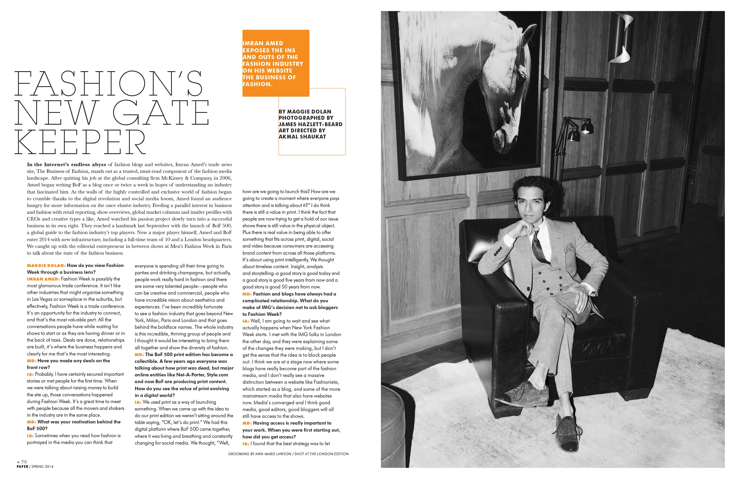 Paper Magazine - Akmal Shaukat Seth & Sheth Agency Imran Amed BOF Business of Fashion