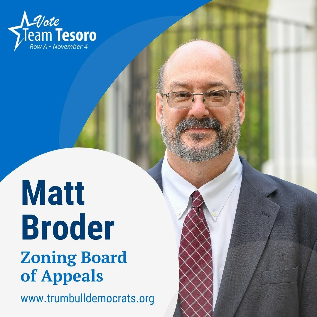 Matt is a life-long resident of the Town of Trumbull, and is extremely familiar with the challenges facing our Town! After attending Jane Ryan Elementary School, Madison (then) Junior High, and Trumbull High School, Matt graduated Magna Cum Laude wit