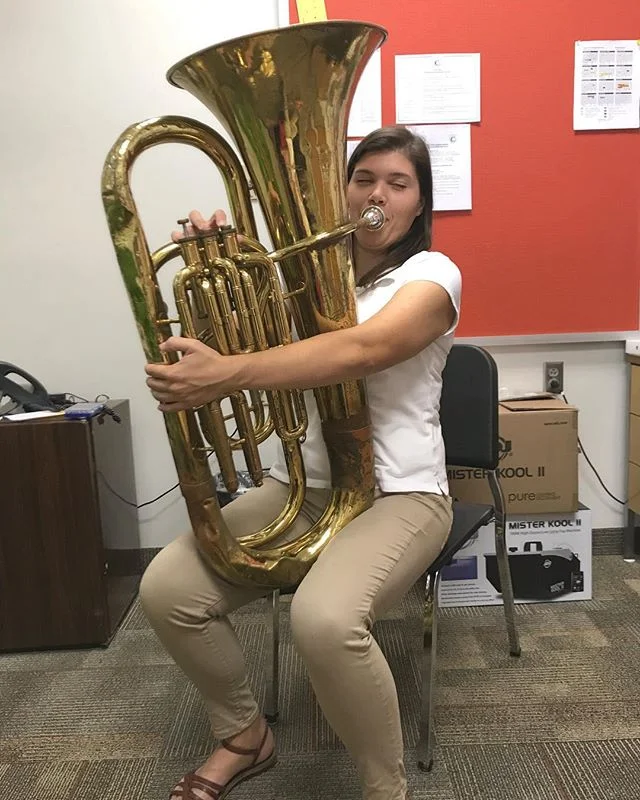 Plot twist, I&rsquo;m actually switching instruments... .
.
.
.
#justkidding #saxophone #tuba #woodwind #brass #instrument #music #learning #summer #throwback #band #bandcamp