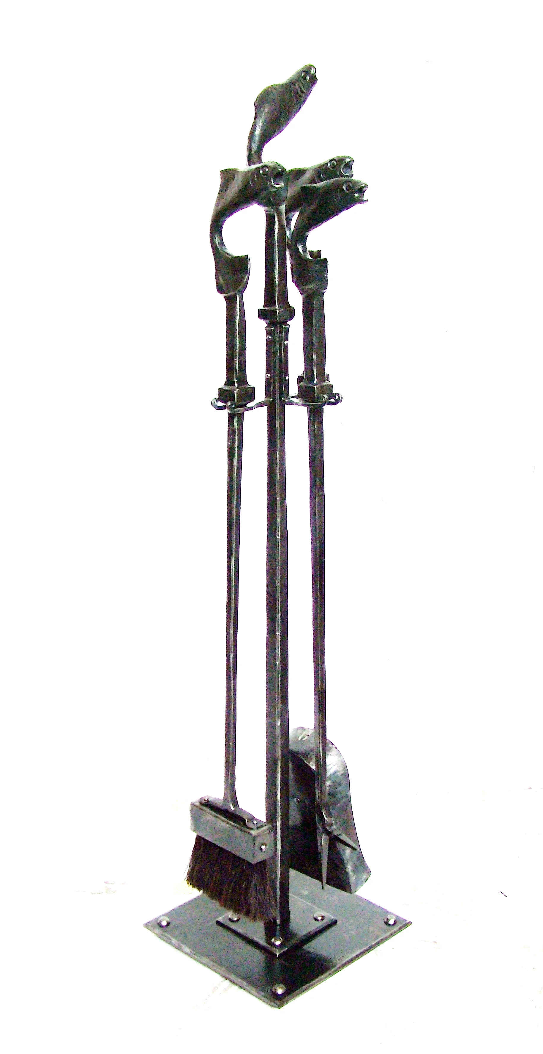 Fish Handled Fire Tools and Stand
