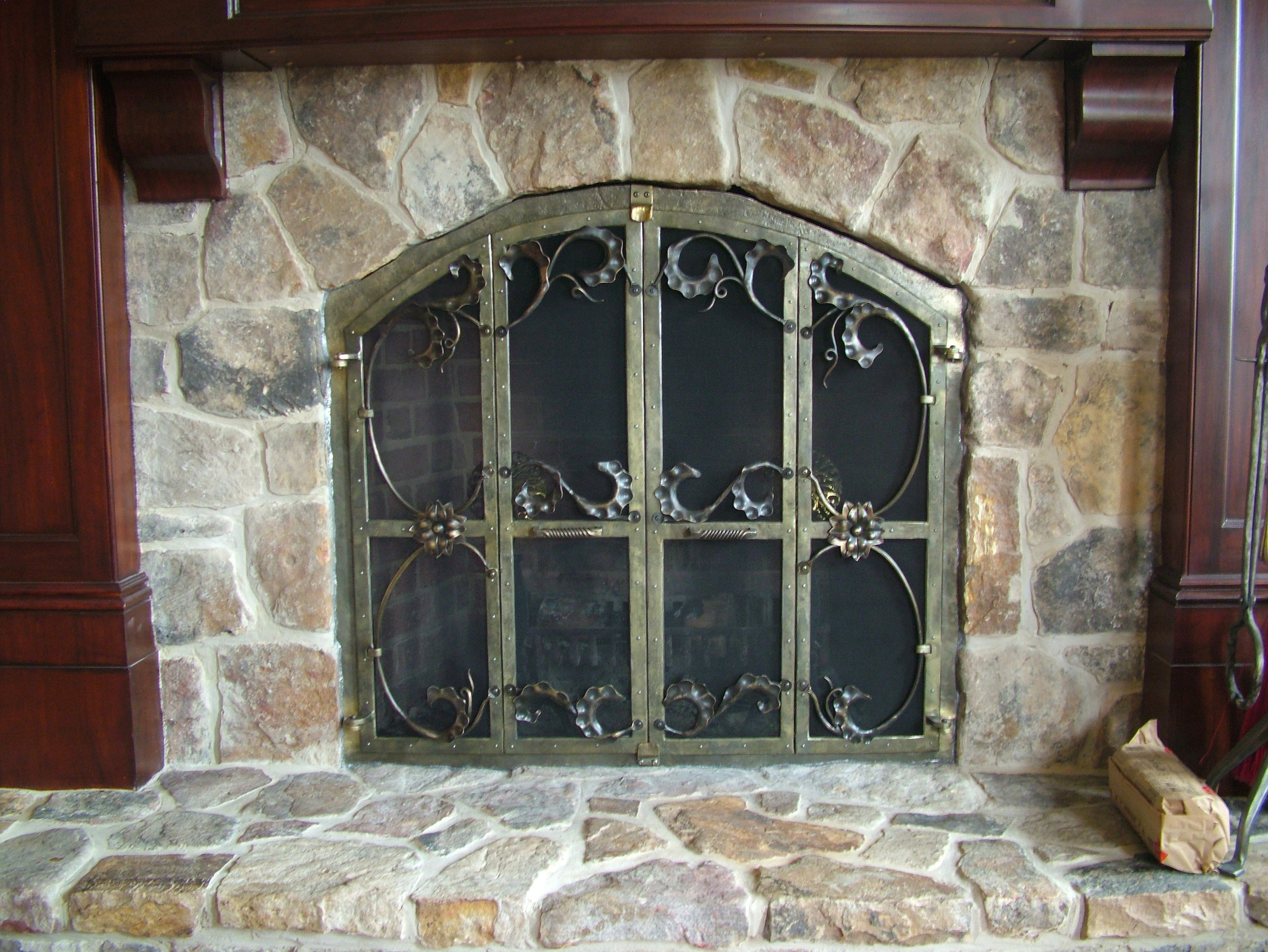 Huber Fireplace Screen Doors