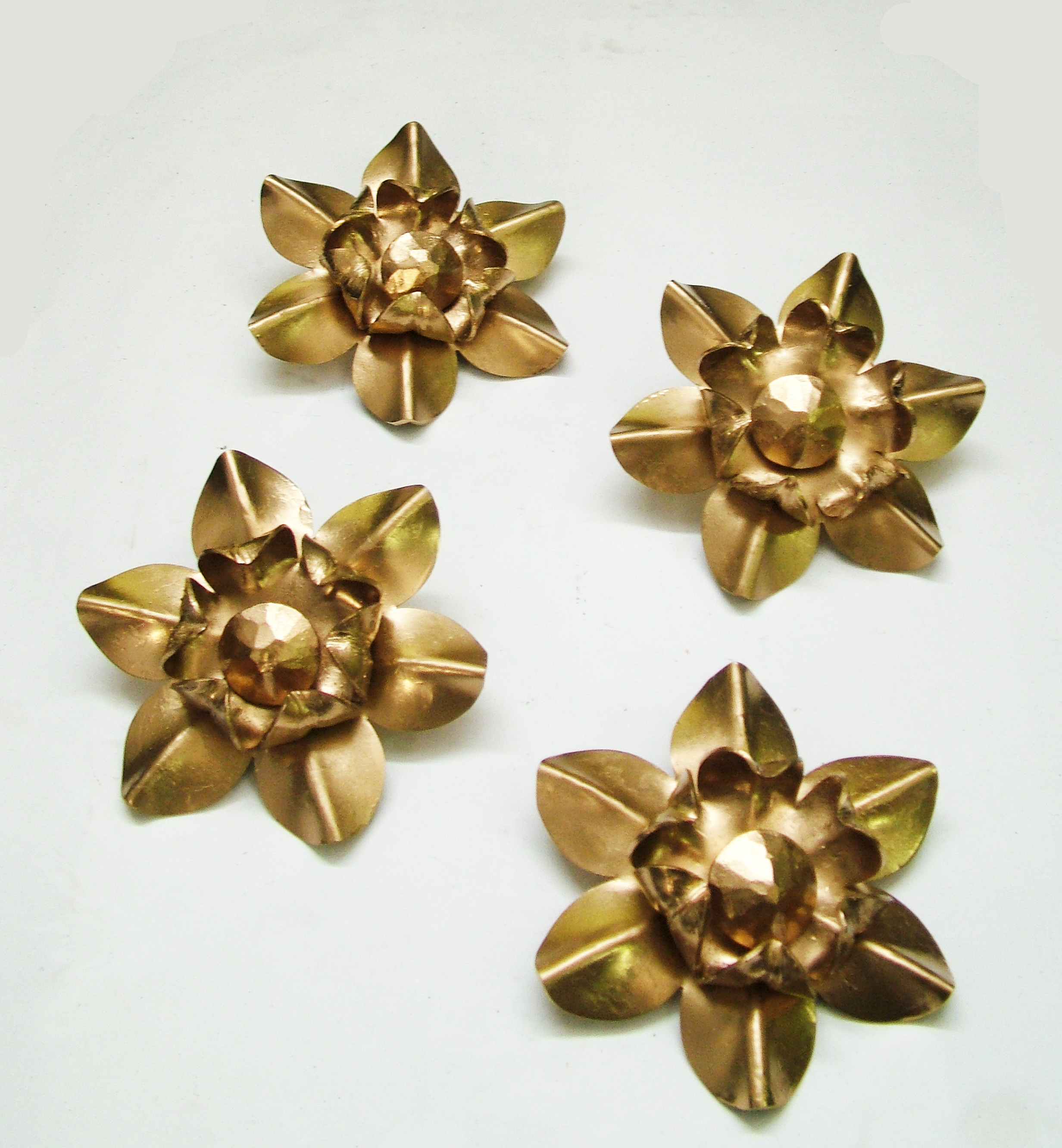 4 of 22 Gold Painted Rosettes for Carriage House