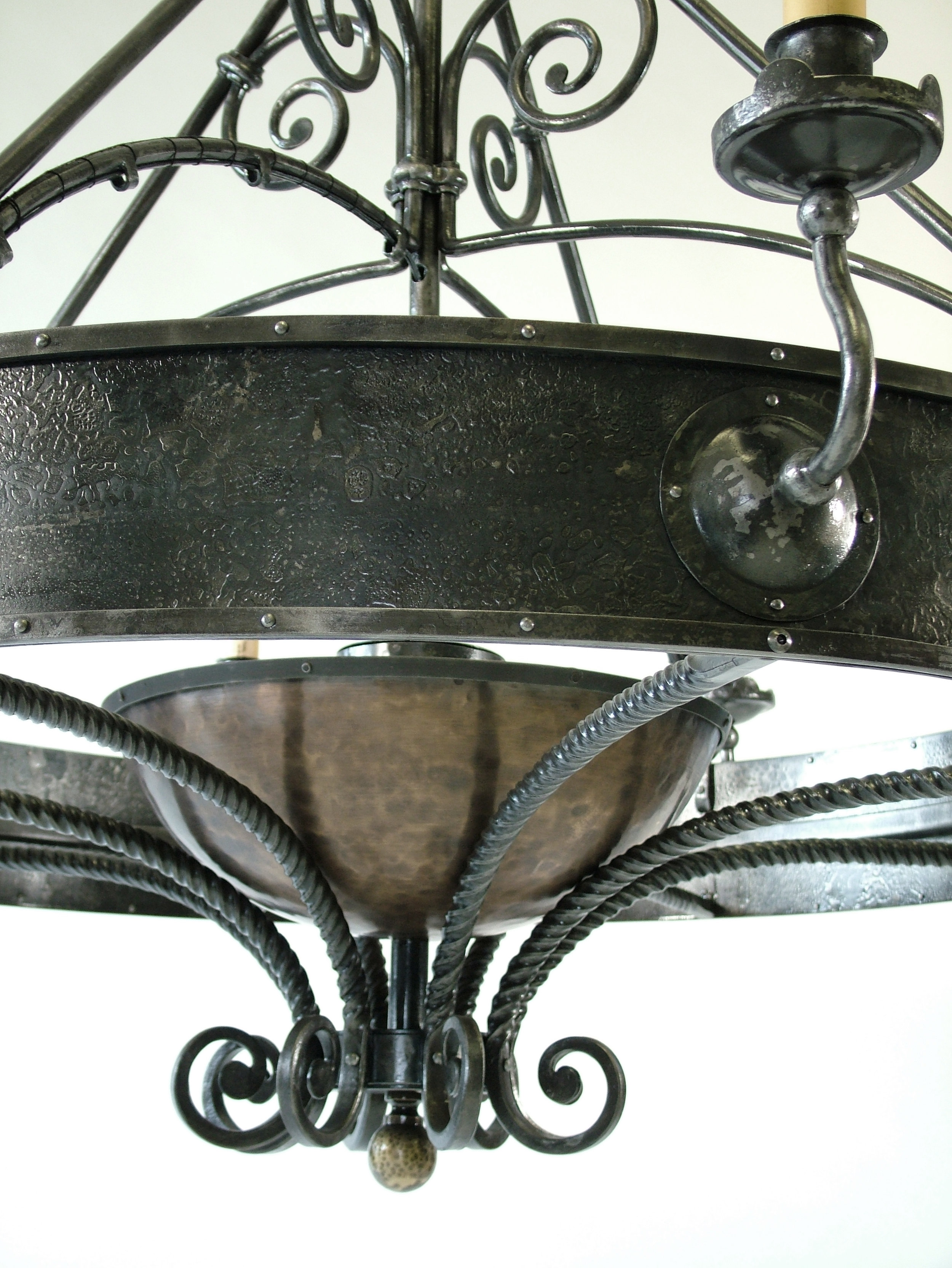 Allen Chandelier, Detail of Brass Globe