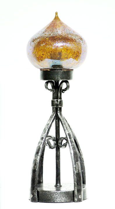 Amber Globe Lamp